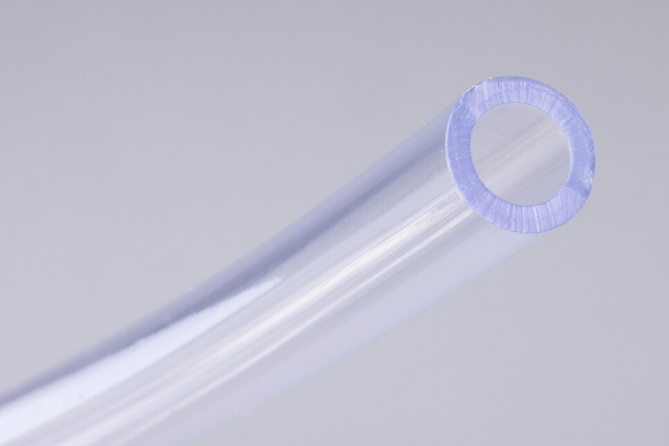 Detailed view of clear Tube SL4-4/6 made of PVC