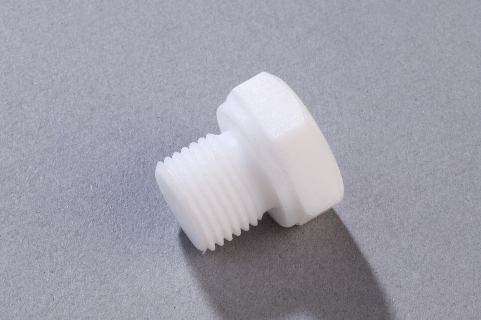 Oblique view of horizontal Plug with Male Thread, G1/8"