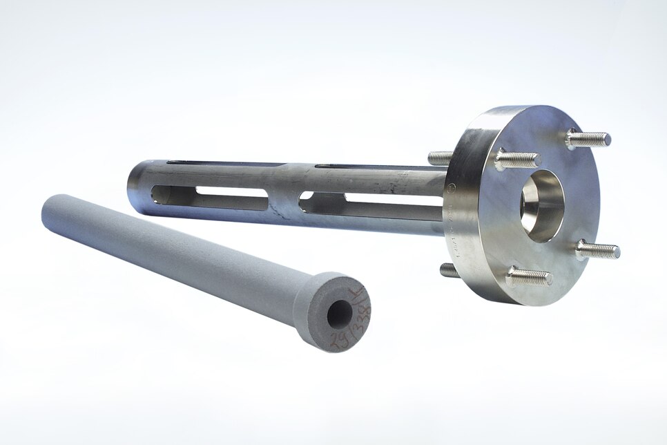 Schrägansicht Vorfilter SP2000/V12-1/SS  und Schutzrohr