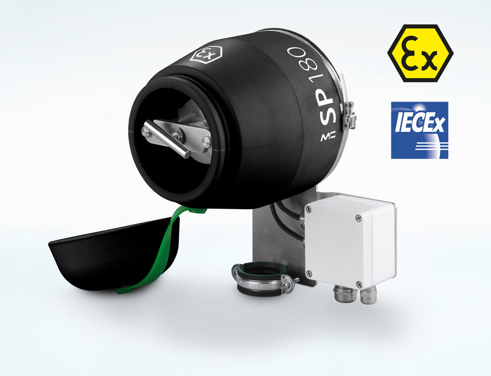Schrägansicht Gasentnahmesonde SP180-H EX für Ex-Zone 1